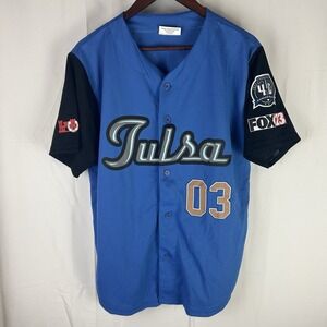 Tulsa Drillers 2016 40th Anniversary Promo Jersey‎ Size Medium Black Blue